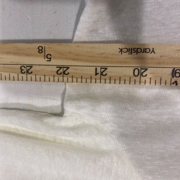 Match Point USA Linen Tunic Womens XL Ivory Cowl Neck Long Sleeve Tunic Top W/ P - Picture 6 of 9